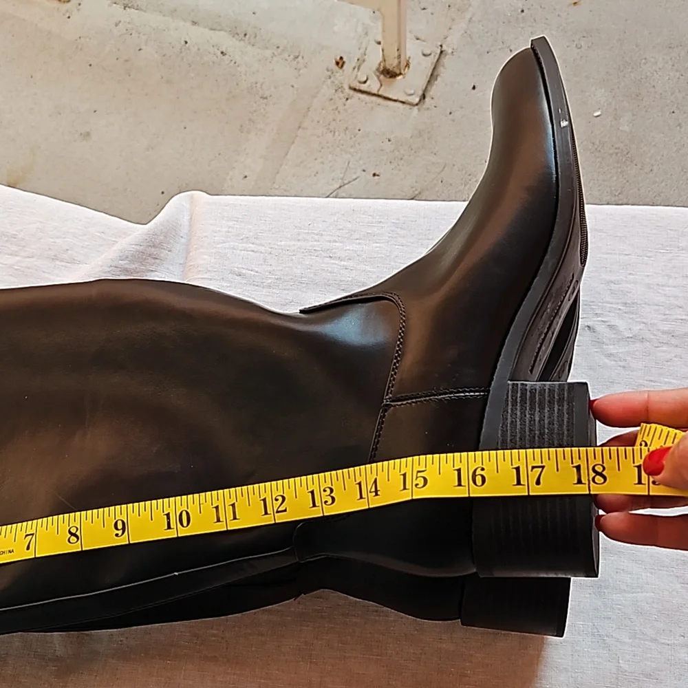 Tommy Hilfiger black knee length boots equestrian size 11